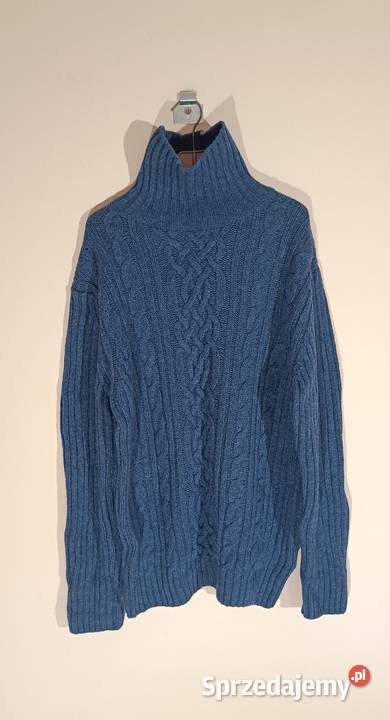 Woolmark Cieplutki damski mięsisty granatowy mazowieckie Brwinów