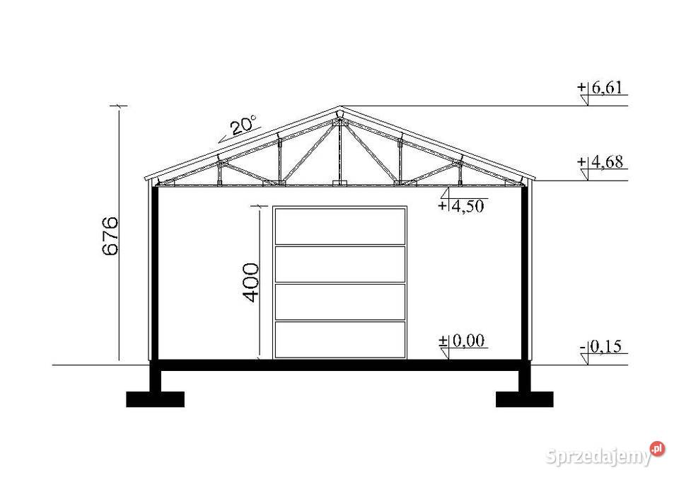 Hala Stalowa z Kratownicą Projekty HS 10x20 małopolskie Kraków