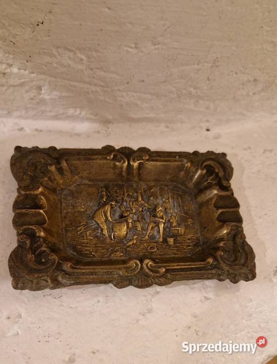 Kolekcjonerska POPIELNICZKA z mosiądzu z okresu lubelskie