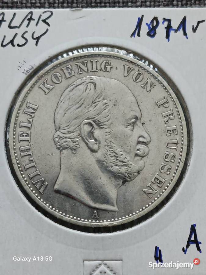 1 Talar Prusy 1871 r Wilhelm I men A Konin