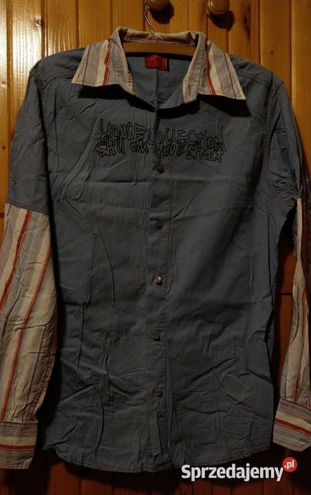 Niebieska bluzka koszulka koszula paski House M Warszawa