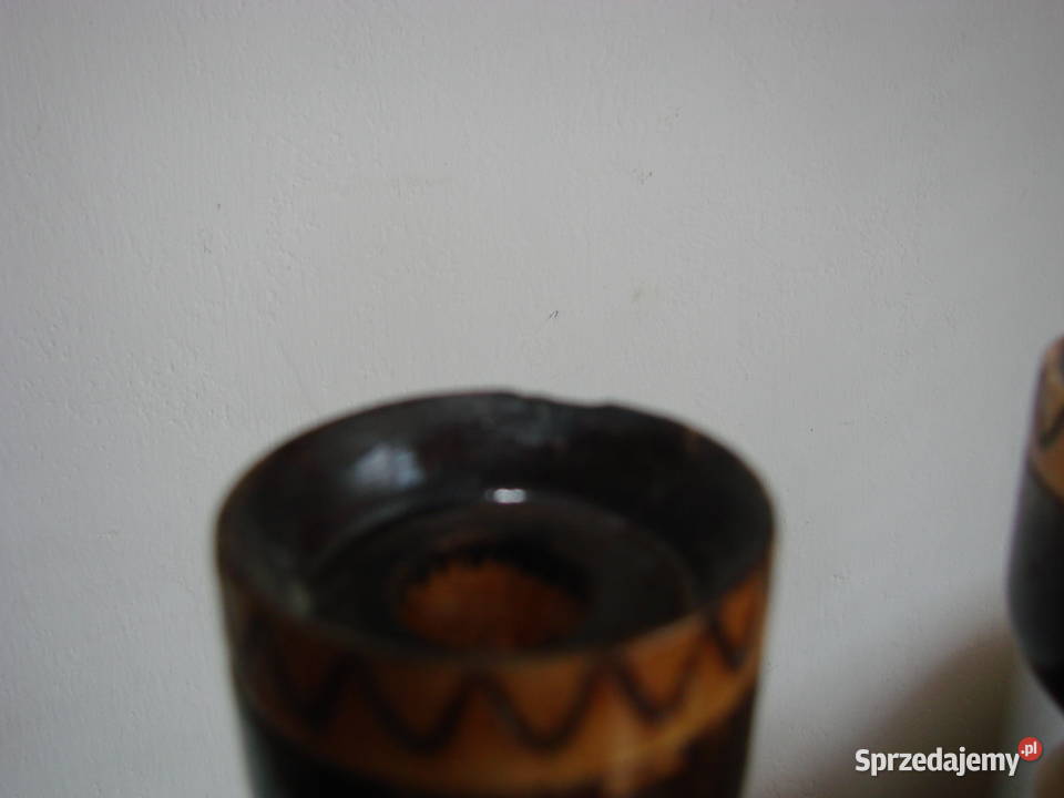 stare drewniane świeczniki wielokolorowy Pruszcz Gdański