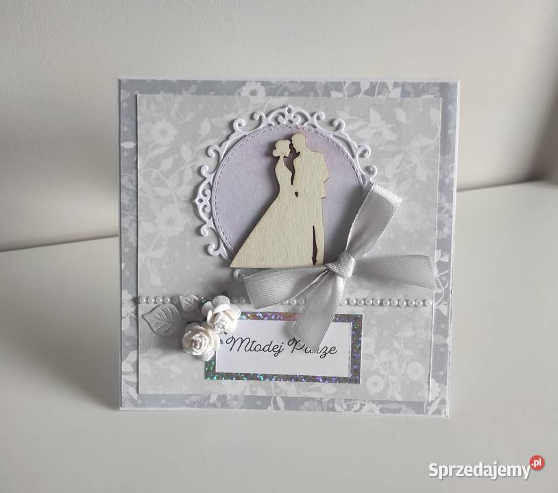 Kartka ręcznie robiona na ślub 6