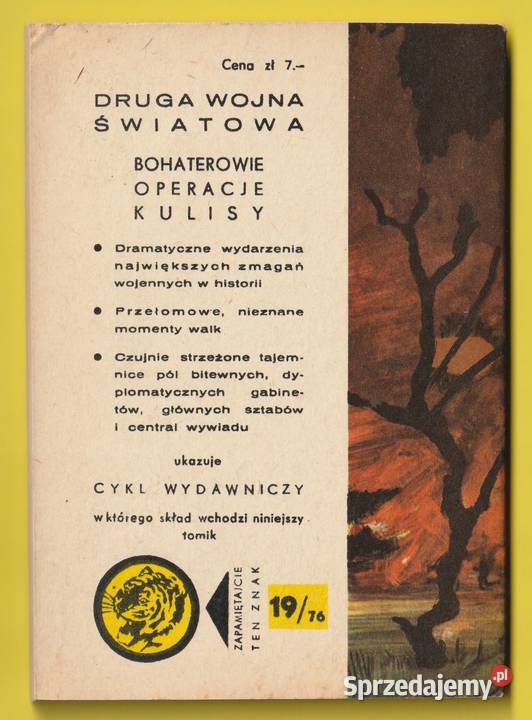 ŻÓŁTY TYGRYS KRZYŻ GRUNWALDU W HERBIE 1976 Łódź