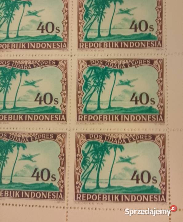 Arkusze znaczków Indonesia 19481949 Vienna Pyrzyce sprzedam