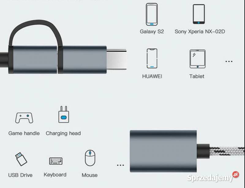 2w1 Przejściówka Adapter OTG Micro USBC na USB sprzedam