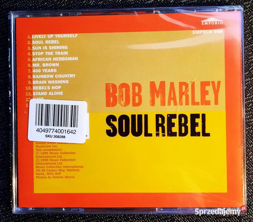 CD Króla Reggae BOB Marley Album Rebel Soul 1 płyta Kultura i Rozrywka Katowice sprzedam