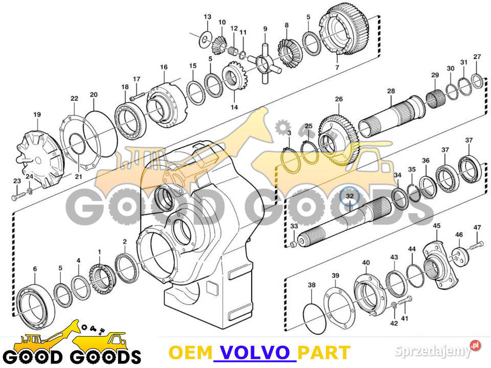 VOLVO WAŁEK GŁÓWNY A40D 11145817 OEM mazowieckie Władysławów