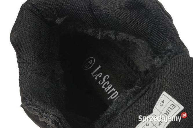 Buty zimowe męskie Le Scarpe czarne 4146 czerwony Garwolin