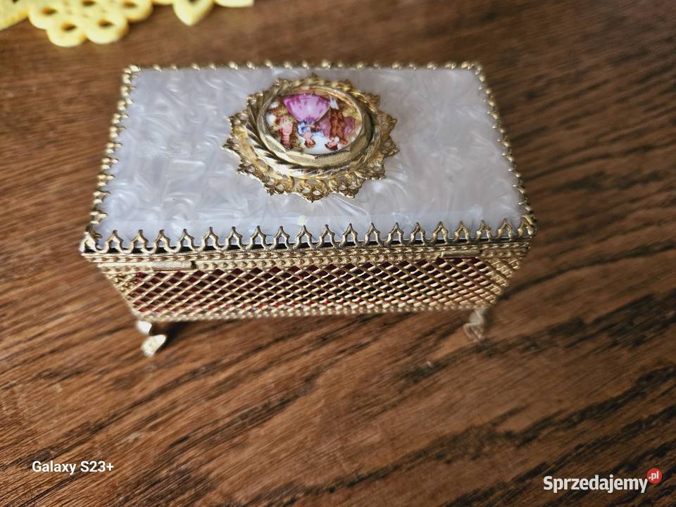 Szkatułka Francja piękna stara unikatowa retro Piastów