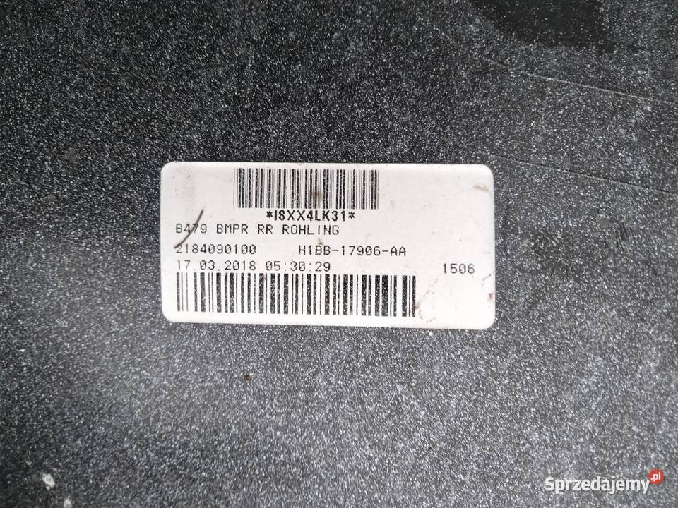 Zderzak Tył Tylni PDC FORD FIESTA mkVIII 8 BIALY Dęblin