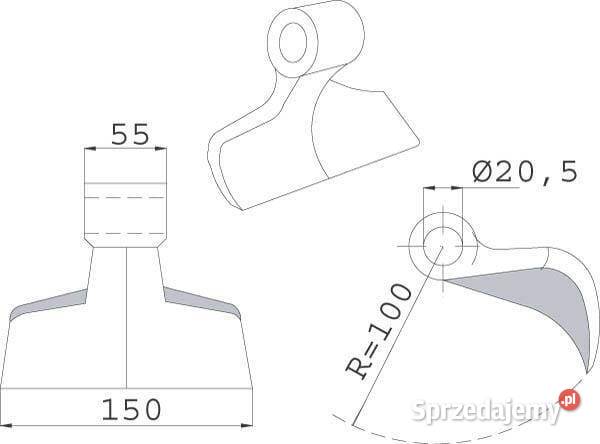 Nóż bijaka Agrimaster CK1170 Do maszyn uprawowych Kamionna sprzedam