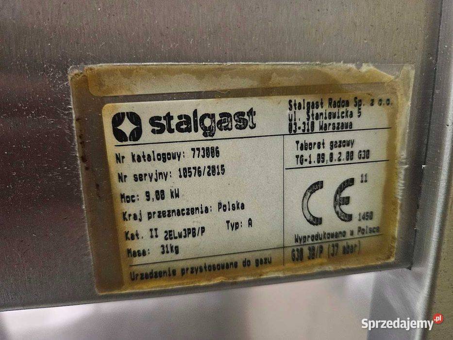 Taboret gazowy Stalgast 9kW LPG gaz z butli śląskie Góra sprzedam