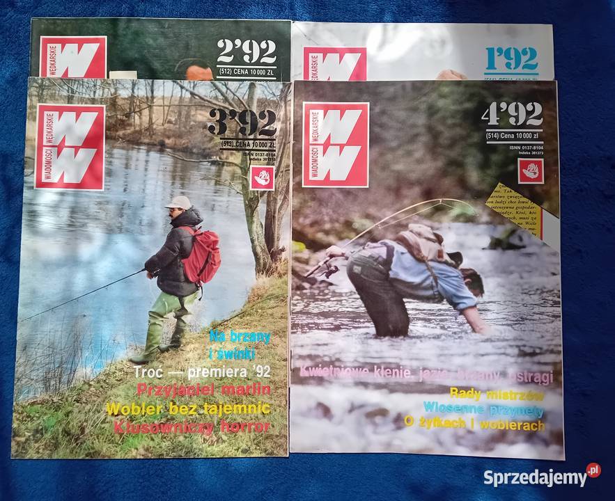 Miesiecznik Wiadomości Wędkarskie rocznik 1992 wielkopolskie Koźminek