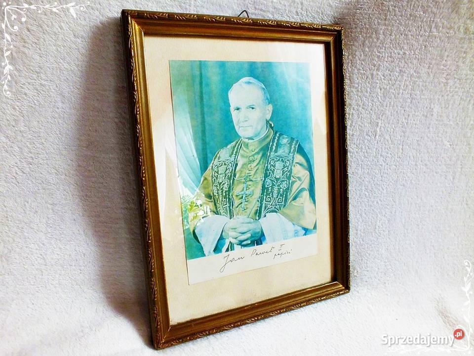 Stary Obraz Święty Jan Paweł II Papież Żary
