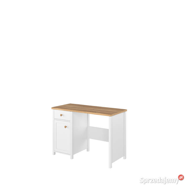 STORY SO-03 - biurko 1d1s - biały/dąb nash