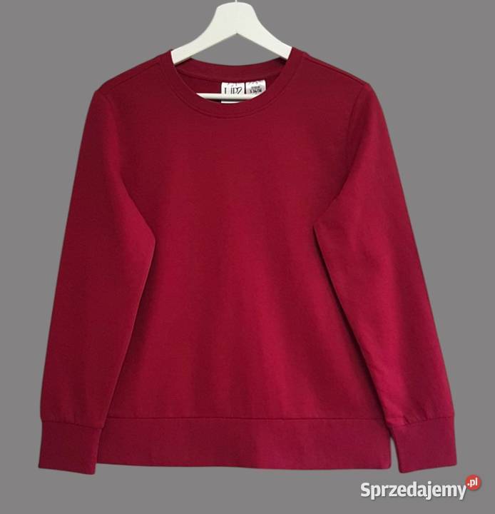Damska dresowa bordowa bawełniana bluza z długim Chrzanów