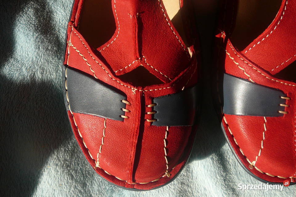 Buty czerwone skóra naturalna 36 Nowe skóra dolnośląskie Wrocław