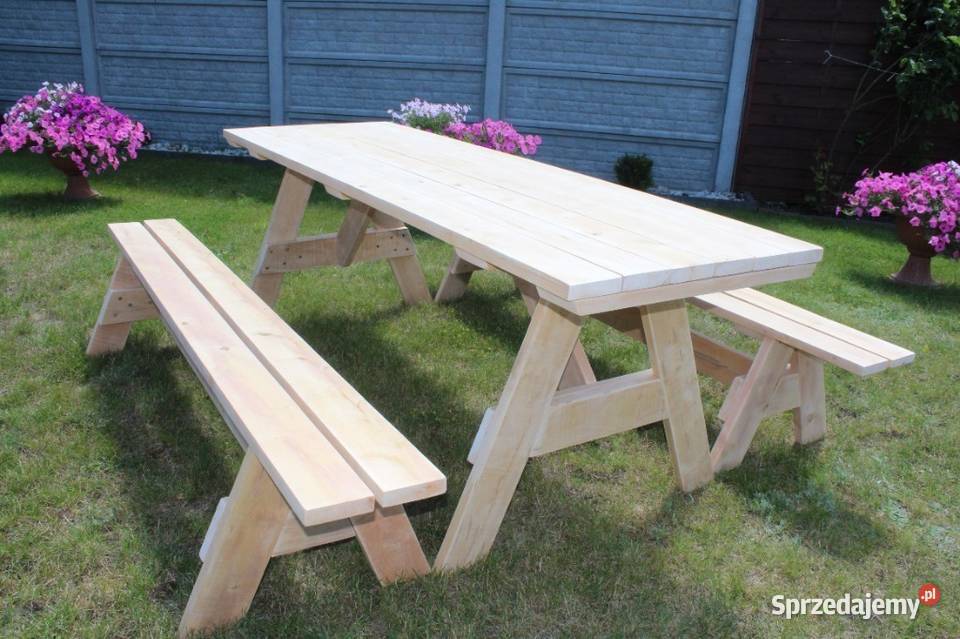 STÓŁ OGRODOWY 220 72 ŁAWKI 220 26 SOSNA Milicz