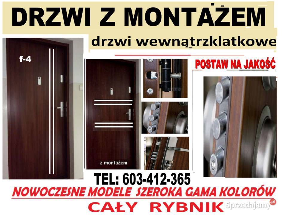 Drzwi zewnętrzne metalowe i drewniane do domu i Grójec