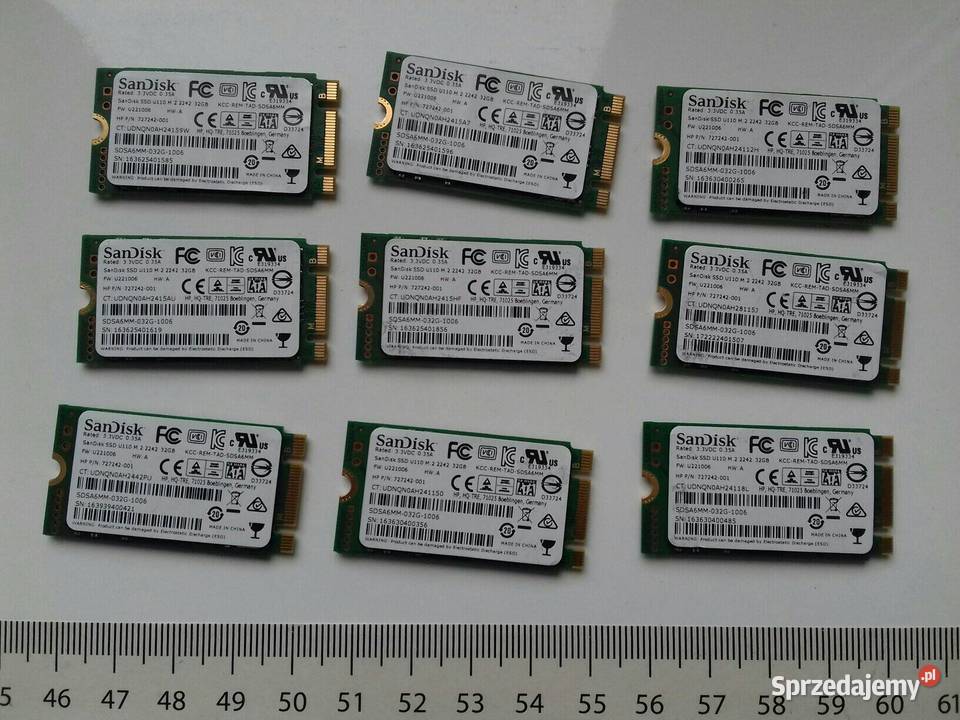 Dysk SSD 32GB M2 SATA SanDisk U110 2242 33V 035A sprzedam