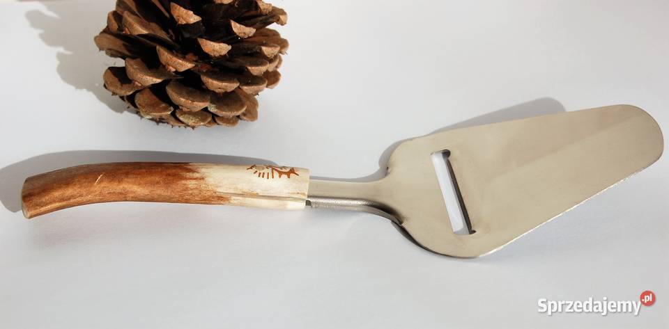 Łopatka do sera róg renifera Laponia Finlandia odcienie brązowego lubelskie