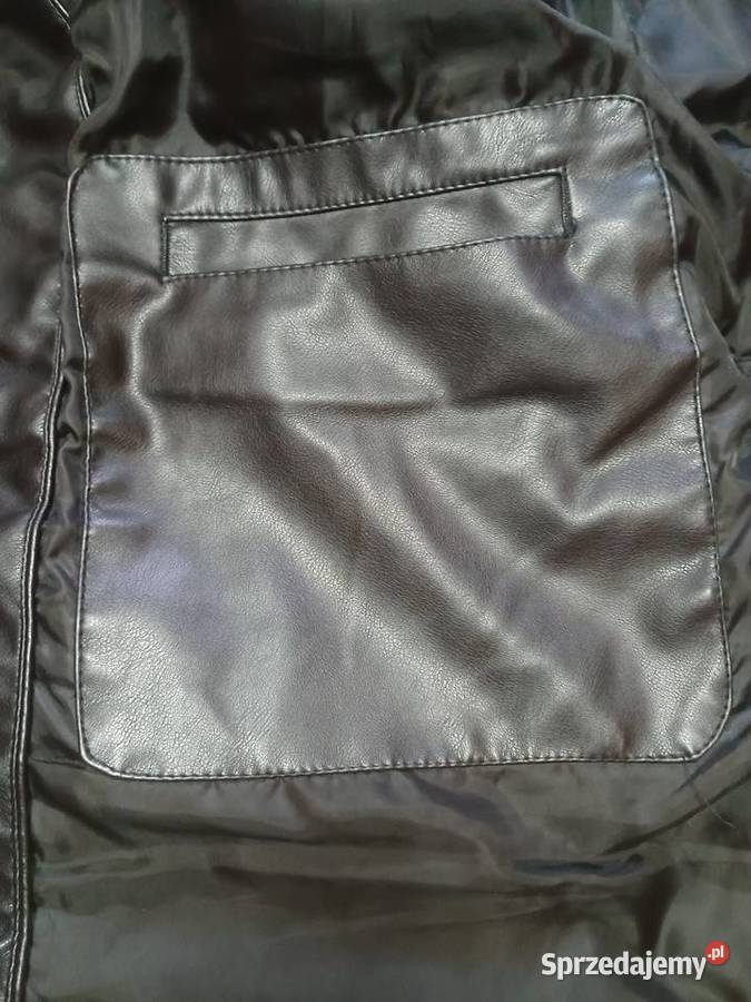 Płaszcz męski S Reserved eko skóra czarny design Kurtki i płaszcze Tczew sprzedam