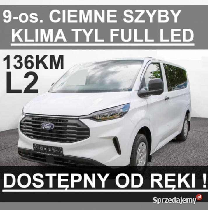 Ford Transit Custom L2 9os136 Super Niska Full isofix Szczecinek
