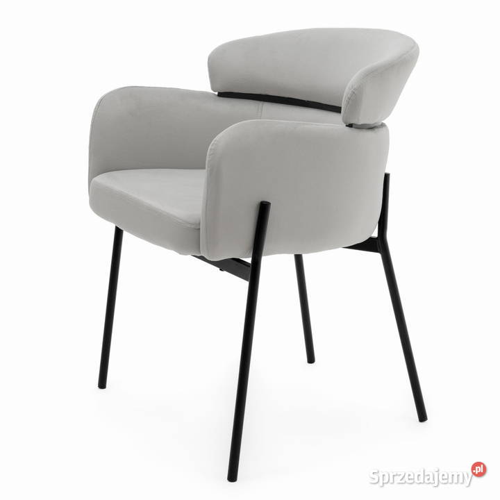 Krzesło Tapicerowane Bolzano Jasnoszare Wysyłka sprzedam