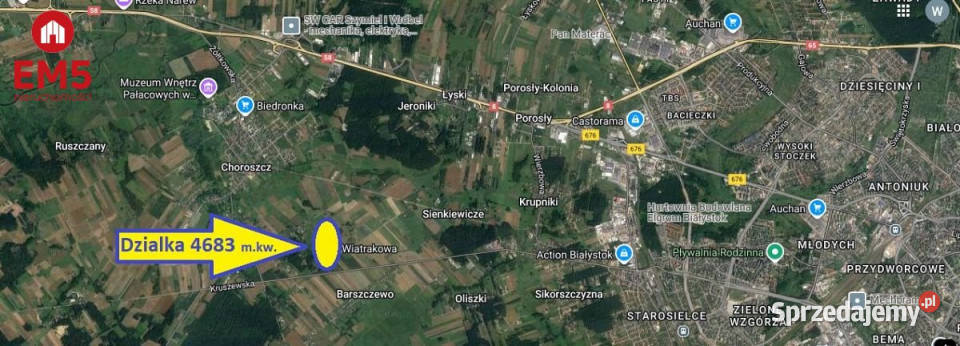 Grunt 13102m2 Klejwy Choroszcz