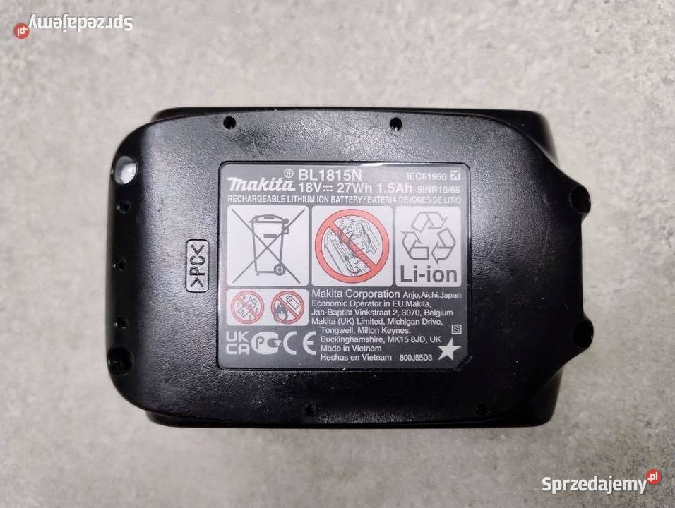 Akumulatorbateria Makita 18V BL1815N1 5Ahsprawna Kraków sprzedam