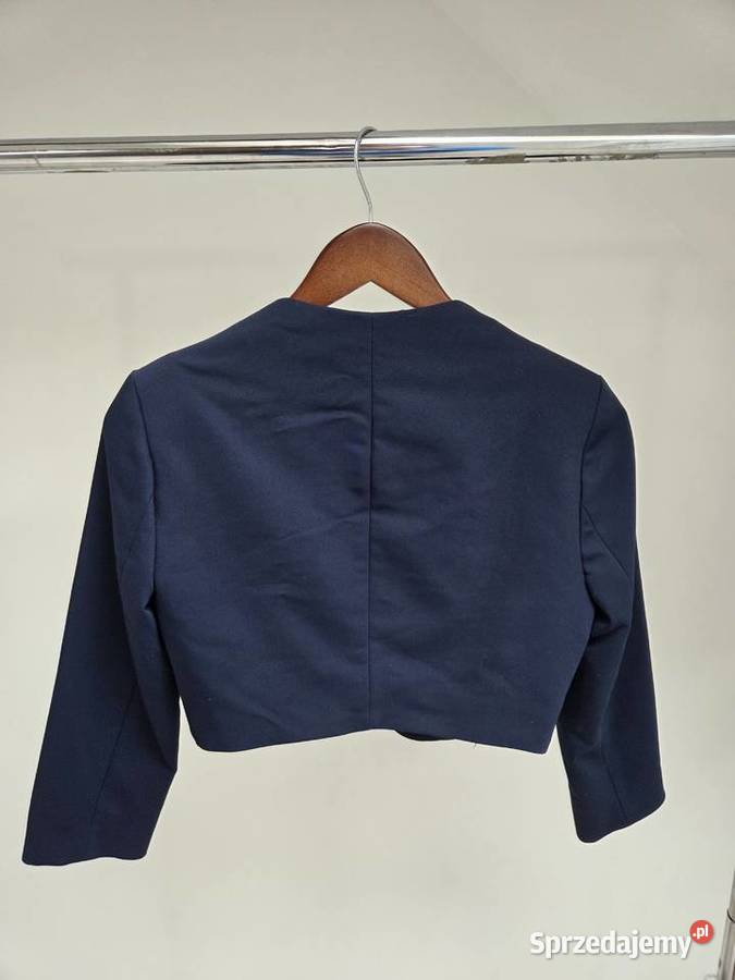 Granatowy żakiet marynarka krótki Liszki