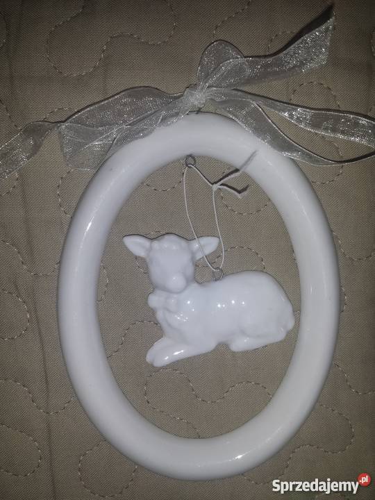 Ceramiczna zawieszka ramka z owcą barankiem Dekoracje i ozdoby Warszawa