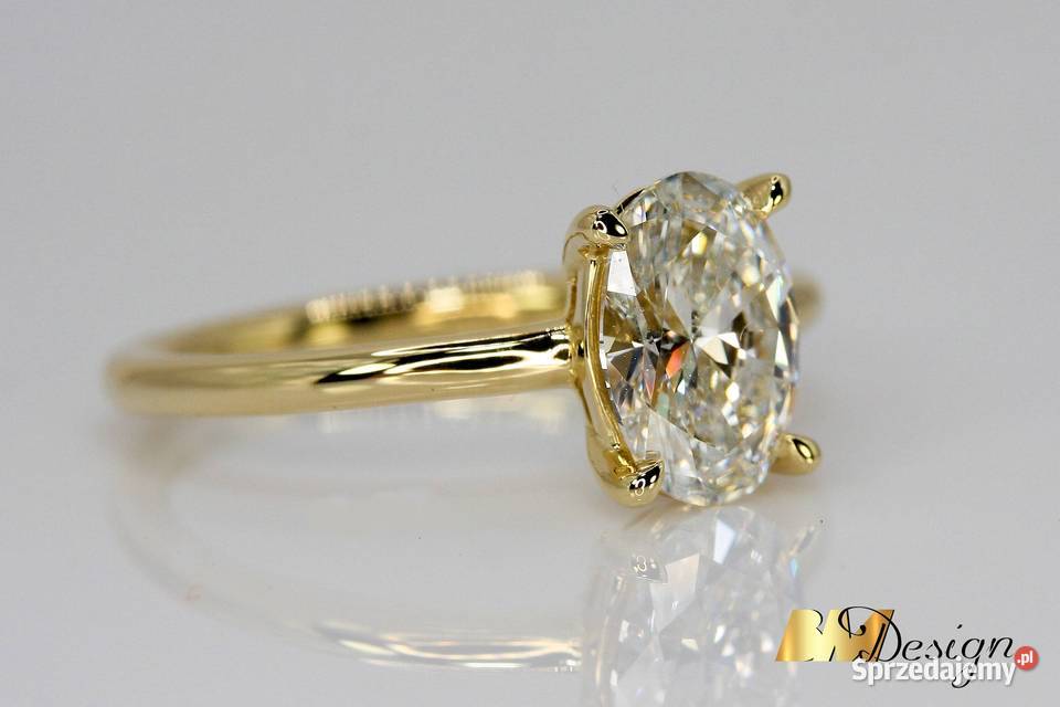 Pierścionek zaręczynowy z owalnym diamentem Rzeszów