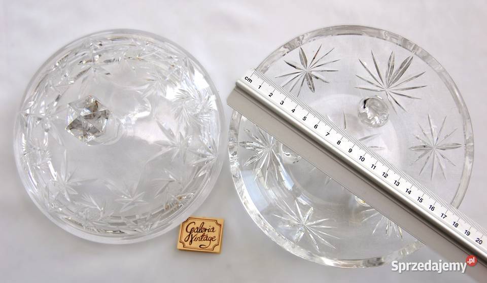 Bomboniera kryształowa kryształ szlifowany PRL Cukiernice Lublin sprzedam