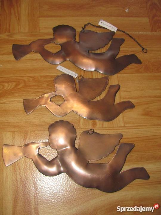 aniołki do zawieszenia z metalu 3 sztuki Zamość