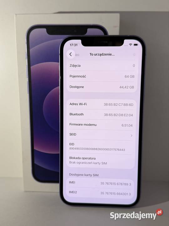 iPhone 12 64GB 100 Kondycja Apple / iPhone Telefony komórkowe Kalisz
