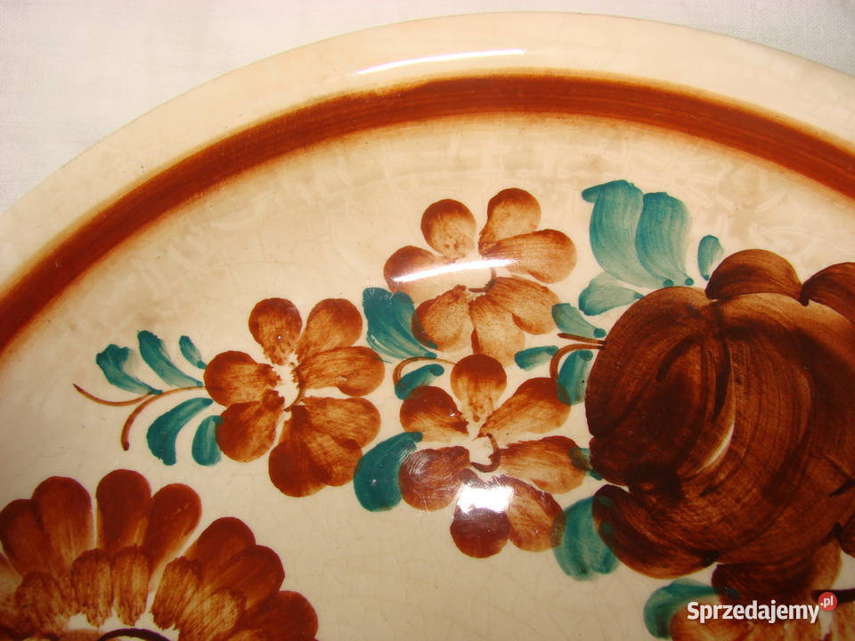 Włocławek fajansowy talerz dekoracyjny PRL Pruszcz Gdański sprzedam