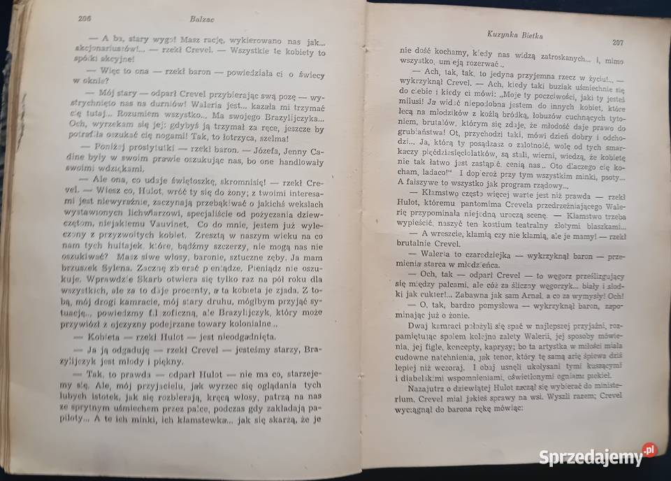Balzac Kuzynka Bietka Ksiażka i Wiedza 1949 r Koźminek