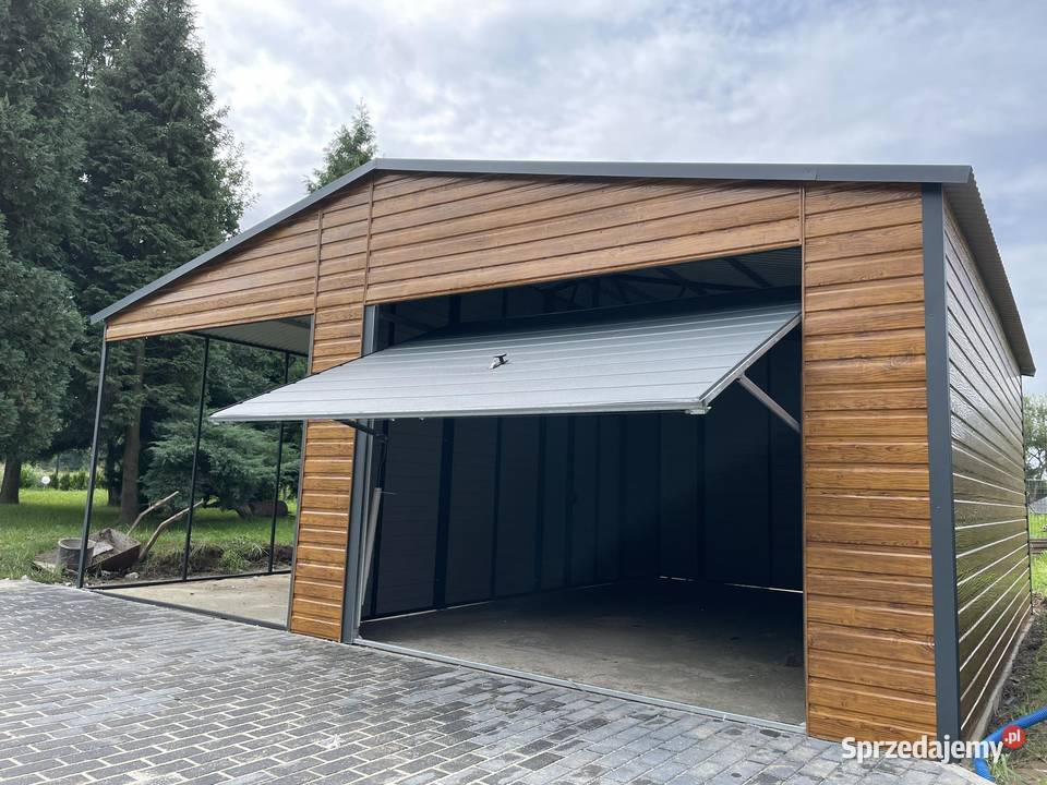 Garaż blaszany wiata Wzmocniony PROFILAMI