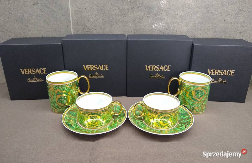Filiżanka Rosenthal Versace Medusa Garland Green Porcelana i szkło Kalisz