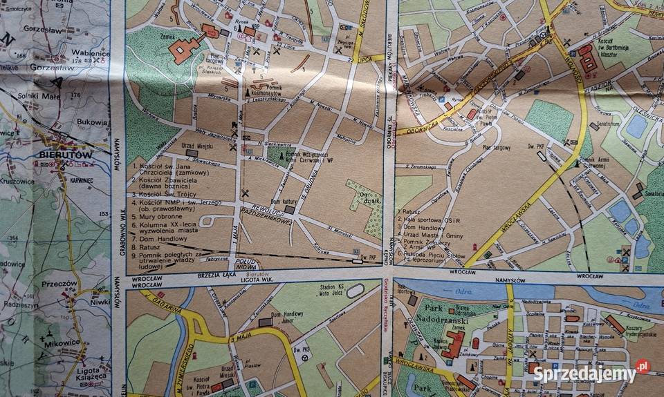 Wrocławia 1150 000 mapa turystyczna Kraków