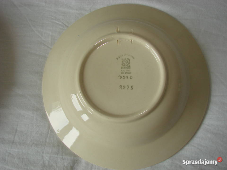 Włocławek fajansowy talerz dekoracyjny PRL Pruszcz Gdański