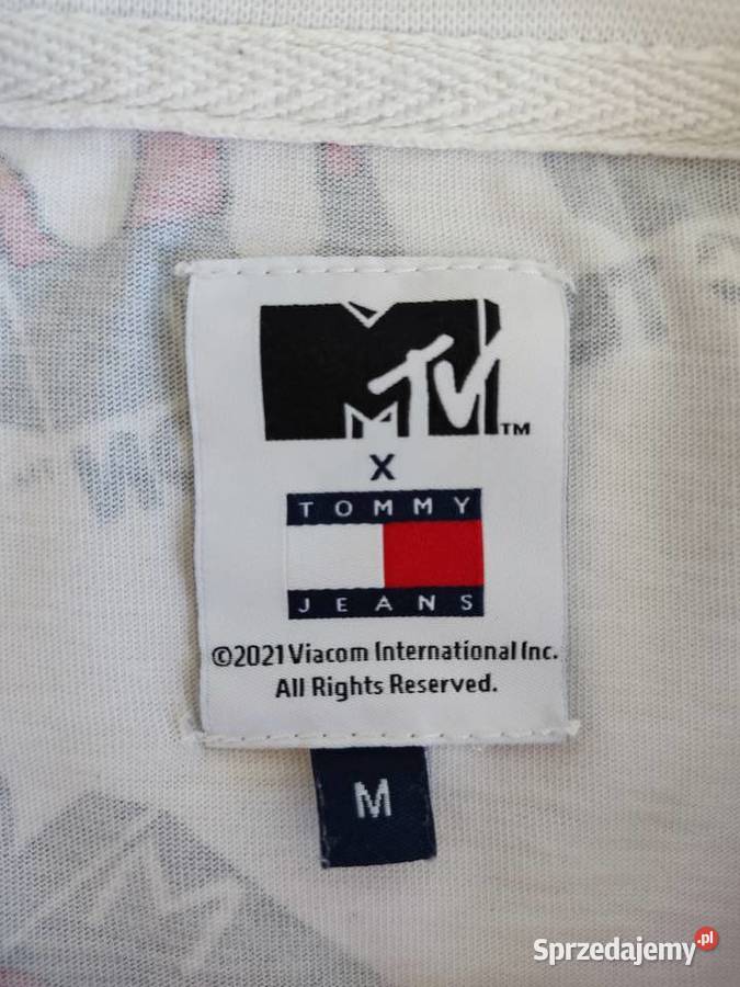 Koszulka polo Tommy Hilfiger z logo MTV Rozmiar M Odzież codzienna Głuchołazy