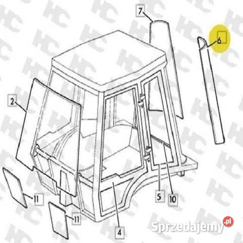Nowa szyba narozna koparkoladowarki jcb 3cx 4cx Radom sprzedam