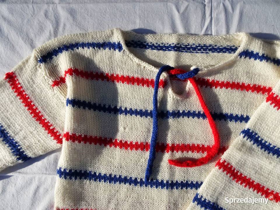 Uroczy ciepły sweter handmade 36 38 małopolskie Nowy Sącz sprzedam