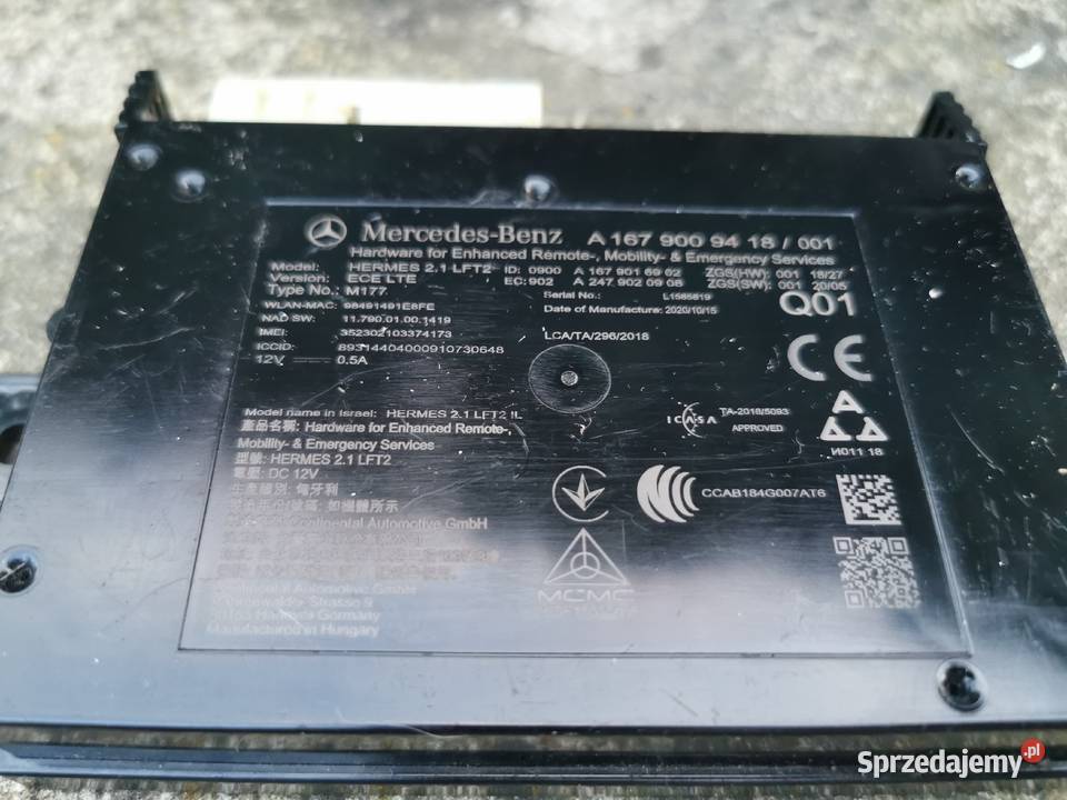 STEROWNIK MODUŁ KOMUNIKACJI MERCEDES A1679009418 Jelenia Góra