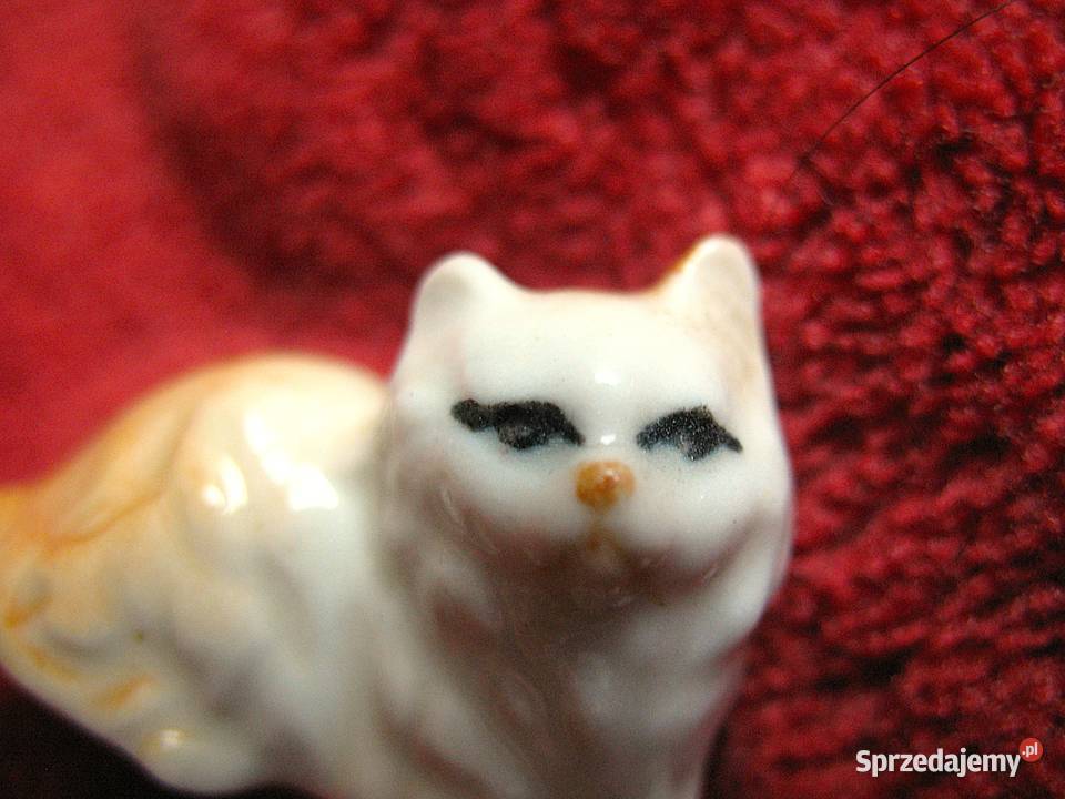 Kot beżowy figurka porcelana 2 x 35 x 2
