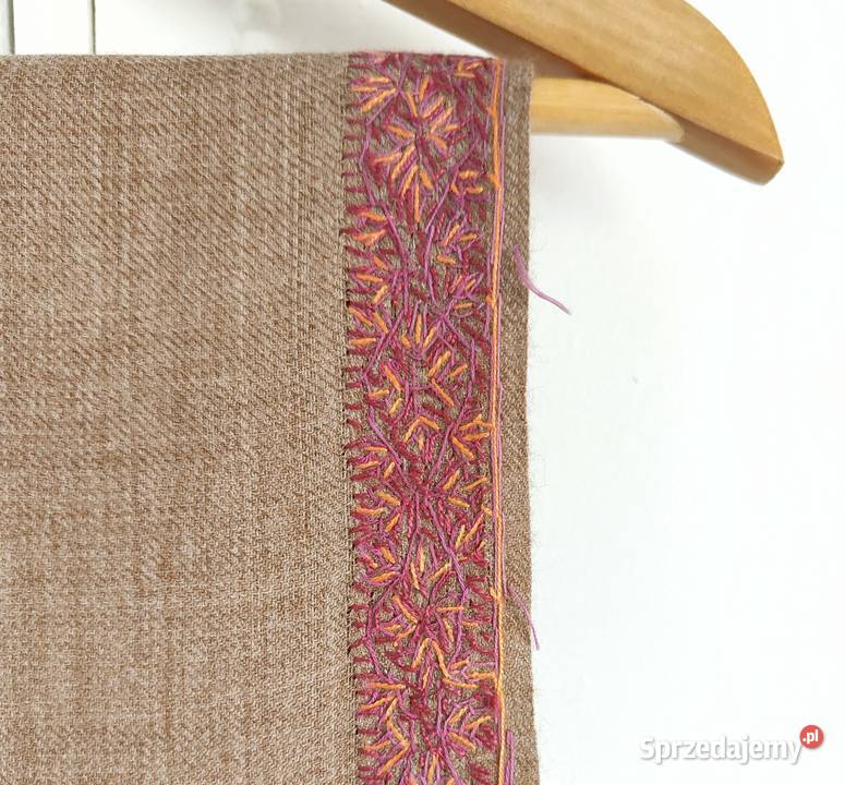 Szal orientalny indyjski haftowany haft paisley Szczecin