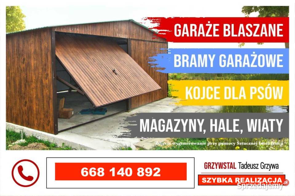 Blaszak Garaż Blaszany Złoty Dąb ORZECH Garaże Zamość sprzedam